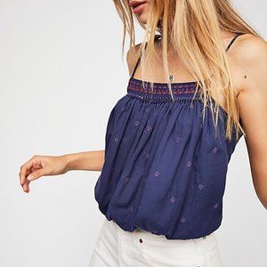 Free People | Embroidered Boho Cami Top